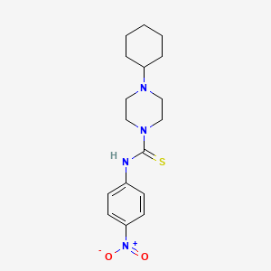 molecular formula C17H24N4O2S B4165092 4-cyclohexyl-N-(4-nitrophenyl)piperazine-1-carbothioamide 