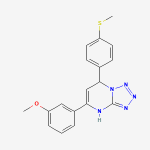 molecular formula C18H17N5OS B4165097 5-(3-methoxyphenyl)-7-[4-(methylthio)phenyl]-4,7-dihydrotetrazolo[1,5-a]pyrimidine 