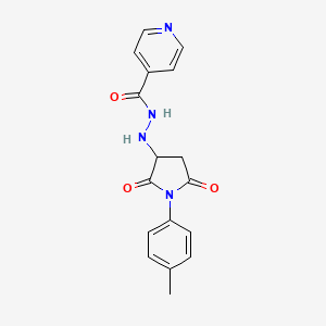 molecular formula C17H16N4O3 B4165102 N'-[1-(4-methylphenyl)-2,5-dioxo-3-pyrrolidinyl]isonicotinohydrazide 