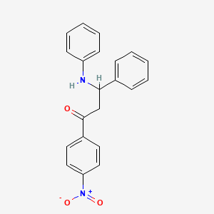 molecular formula C21H18N2O3 B4165113 3-anilino-1-(4-nitrophenyl)-3-phenyl-1-propanone CAS No. 857-90-9