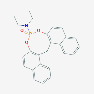 N,N-Diethyl-14-oxo-13,15-dioxa-14lambda5-phosphapentacyclo[14.8.0.03,12.04,9.019,24]tetracosa-1(16),3(12),4,6,8,10,17,19,21,23-decaen-14-amine