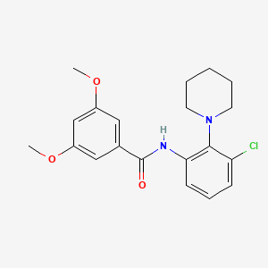 molecular formula C20H23ClN2O3 B4165135 N-[3-chloro-2-(1-piperidinyl)phenyl]-3,5-dimethoxybenzamide 