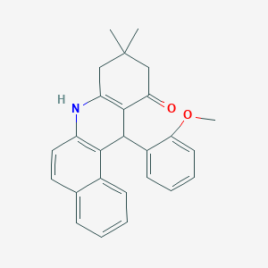 molecular formula C26H25NO2 B4165166 12-(2-methoxyphenyl)-9,9-dimethyl-8,9,10,12-tetrahydrobenzo[a]acridin-11(7H)-one 