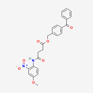 molecular formula C25H22N2O7 B4165214 4-benzoylbenzyl 4-[(4-methoxy-2-nitrophenyl)amino]-4-oxobutanoate 