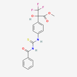 methyl 2-(4-{[(benzoylamino)carbonothioyl]amino}phenyl)-3,3,3-trifluoro-2-hydroxypropanoate