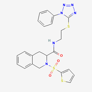 N-{2-[(1-phenyl-1H-tetrazol-5-yl)thio]ethyl}-2-(2-thienylsulfonyl)-1,2,3,4-tetrahydro-3-isoquinolinecarboxamide