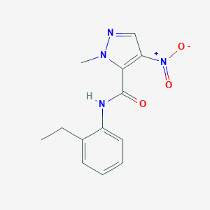 molecular formula C13H14N4O3 B416523 N-(2-ethylphenyl)-2-methyl-4-nitropyrazole-3-carboxamide CAS No. 306319-57-3