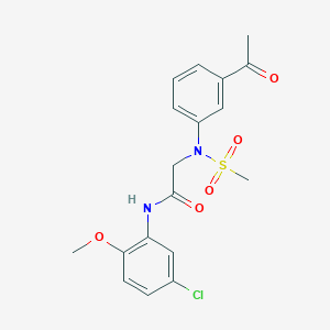 N~2~-(3-acetylphenyl)-N~1~-(5-chloro-2-methoxyphenyl)-N~2~-(methylsulfonyl)glycinamide