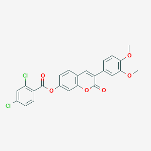 molecular formula C24H16Cl2O6 B4165241 3-(3,4-dimethoxyphenyl)-2-oxo-2H-chromen-7-yl 2,4-dichlorobenzoate 