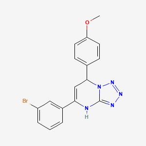 molecular formula C17H14BrN5O B4165254 5-(3-bromophenyl)-7-(4-methoxyphenyl)-4,7-dihydrotetrazolo[1,5-a]pyrimidine 