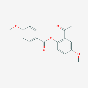 molecular formula C17H16O5 B416528 (2-Acetyl-4-methoxyphenyl) 4-methoxybenzoate 