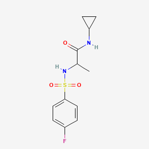 N~1~-cyclopropyl-N~2~-[(4-fluorophenyl)sulfonyl]alaninamide