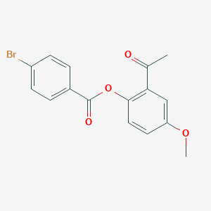 4-Bromo-benzoic acid 2-acetyl-4-methoxy-phenyl ester