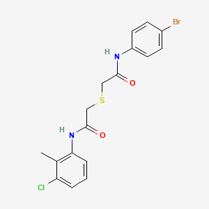 molecular formula C17H16BrClN2O2S B4165310 2-({2-[(4-bromophenyl)amino]-2-oxoethyl}thio)-N-(3-chloro-2-methylphenyl)acetamide 
