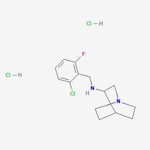 molecular formula C14H20Cl3FN2 B4165332 N-(2-chloro-6-fluorobenzyl)quinuclidin-3-amine dihydrochloride 