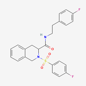 molecular formula C24H22F2N2O3S B4165335 N-[2-(4-fluorophenyl)ethyl]-2-[(4-fluorophenyl)sulfonyl]-1,2,3,4-tetrahydro-3-isoquinolinecarboxamide 