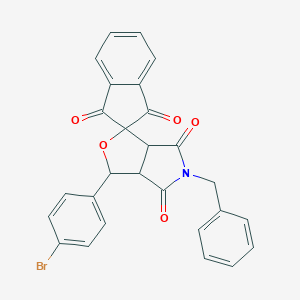 molecular formula C27H18BrNO5 B416534 5-benzyl-1-(4-bromophenyl)dihydrospiro(1H-furo[3,4-c]pyrrole-3,2'-[1'H]-indene)-1',3',4,6(2'H,3H,5H)-tetraone 
