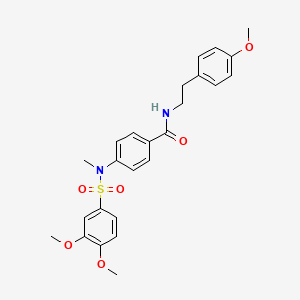 4-[[(3,4-dimethoxyphenyl)sulfonyl](methyl)amino]-N-[2-(4-methoxyphenyl)ethyl]benzamide