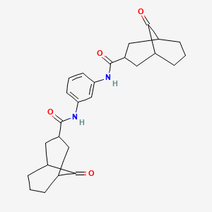 molecular formula C26H32N2O4 B4165350 N,N'-1,3-phenylenebis(9-oxobicyclo[3.3.1]nonane-3-carboxamide) 