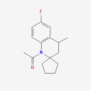 1'-acetyl-6'-fluoro-4'-methyl-3',4'-dihydro-1'H-spiro[cyclopentane-1,2'-quinoline]