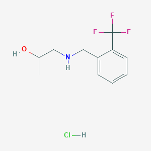 molecular formula C11H15ClF3NO B4165357 1-{[2-(trifluoromethyl)benzyl]amino}-2-propanol hydrochloride 