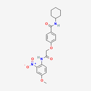 N-cyclohexyl-4-{2-[(4-methoxy-2-nitrophenyl)amino]-2-oxoethoxy}benzamide