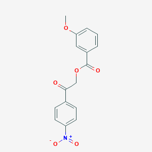 2-{4-Nitrophenyl}-2-oxoethyl 3-methoxybenzoate