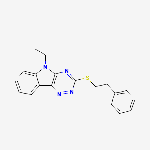 3-[(2-phenylethyl)thio]-5-propyl-5H-[1,2,4]triazino[5,6-b]indole