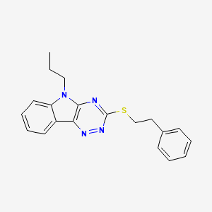 molecular formula C20H20N4S B4165413 3-(2-Phenylethylsulfanyl)-5-propyl-[1,2,4]triazino[5,6-b]indole 