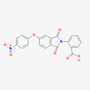 molecular formula C21H12N2O7 B416542 2-[5-(4-nitrophenoxy)-1,3-dioxo-1,3-dihydro-2H-isoindol-2-yl]benzoic acid 