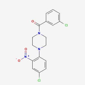 molecular formula C17H15Cl2N3O3 B4165420 1-(3-chlorobenzoyl)-4-(4-chloro-2-nitrophenyl)piperazine 