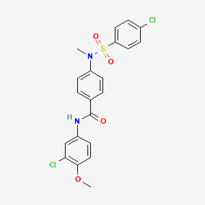 N-(3-chloro-4-methoxyphenyl)-4-[[(4-chlorophenyl)sulfonyl](methyl)amino]benzamide