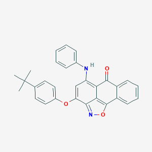 molecular formula C30H24N2O3 B416544 3-(4-tert-Butyl-phenoxy)-5-phenylamino-anthra[1,9-cd]isoxazol-6-one CAS No. 76469-63-1