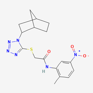molecular formula C17H20N6O3S B4165450 2-[(1-bicyclo[2.2.1]hept-2-yl-1H-tetrazol-5-yl)thio]-N-(2-methyl-5-nitrophenyl)acetamide 