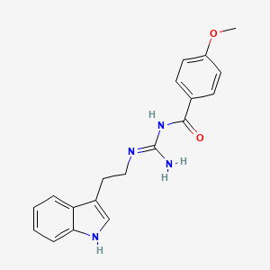 molecular formula C19H20N4O2 B4165453 N-(imino{[2-(1H-indol-3-yl)ethyl]amino}methyl)-4-methoxybenzamide 
