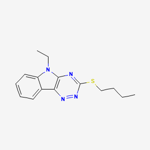 molecular formula C15H18N4S B4165454 3-(butylthio)-5-ethyl-5H-[1,2,4]triazino[5,6-b]indole 