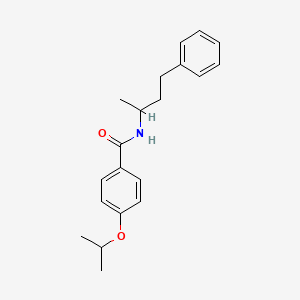 molecular formula C20H25NO2 B4165461 4-isopropoxy-N-(1-methyl-3-phenylpropyl)benzamide 