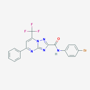 molecular formula C19H11BrF3N5O B416547 N-(4-bromophenyl)-5-phenyl-7-(trifluoromethyl)[1,2,4]triazolo[1,5-a]pyrimidine-2-carboxamide 