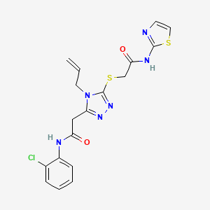 2-[(4-allyl-5-{2-[(2-chlorophenyl)amino]-2-oxoethyl}-4H-1,2,4-triazol-3-yl)thio]-N-1,3-thiazol-2-ylacetamide