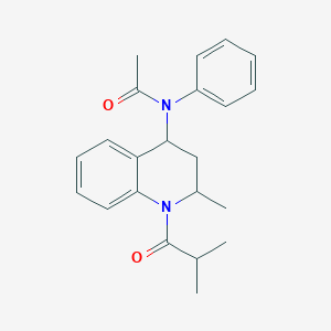 molecular formula C22H26N2O2 B416550 N-(1-isobutyryl-2-methyl-1,2,3,4-tetrahydro-4-quinolinyl)-N-phenylacetamide CAS No. 295363-83-6