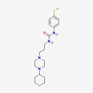 molecular formula C21H34N4OS B4165569 N-[3-(4-cyclohexyl-1-piperazinyl)propyl]-N'-[4-(methylthio)phenyl]urea 