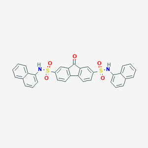 molecular formula C33H22N2O5S2 B416559 2-N,7-N-dinaphthalen-1-yl-9-oxofluorene-2,7-disulfonamide 