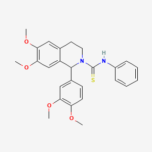 molecular formula C26H28N2O4S B4165599 1-(3,4-dimethoxyphenyl)-6,7-dimethoxy-N-phenyl-3,4-dihydro-2(1H)-isoquinolinecarbothioamide 