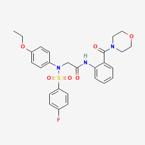 molecular formula C27H28FN3O6S B4165607 N~2~-(4-ethoxyphenyl)-N~2~-[(4-fluorophenyl)sulfonyl]-N~1~-[2-(4-morpholinylcarbonyl)phenyl]glycinamide 