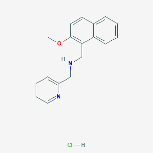 molecular formula C18H19ClN2O B4165627 [(2-methoxy-1-naphthyl)methyl](2-pyridinylmethyl)amine hydrochloride 