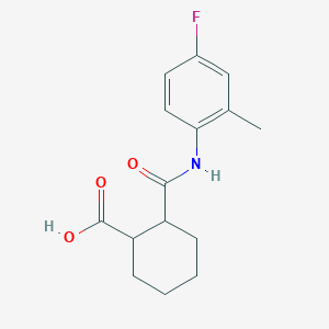 molecular formula C15H18FNO3 B4165628 2-{[(4-fluoro-2-methylphenyl)amino]carbonyl}cyclohexanecarboxylic acid 