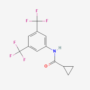 molecular formula C12H9F6NO B4165661 N-[3,5-bis(trifluoromethyl)phenyl]cyclopropanecarboxamide 