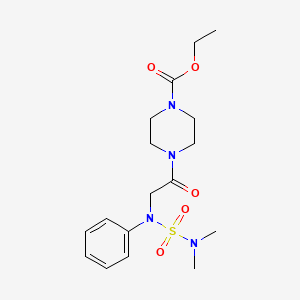 molecular formula C17H26N4O5S B4165685 ethyl 4-{N-[(dimethylamino)sulfonyl]-N-phenylglycyl}-1-piperazinecarboxylate 
