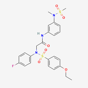 molecular formula C24H26FN3O6S2 B4165716 N~2~-[(4-ethoxyphenyl)sulfonyl]-N~2~-(4-fluorophenyl)-N~1~-{3-[methyl(methylsulfonyl)amino]phenyl}glycinamide 