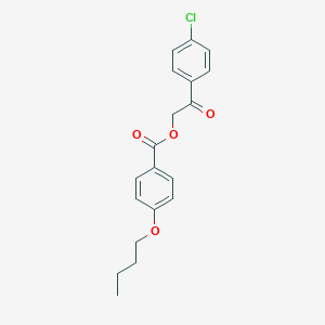 molecular formula C19H19ClO4 B416573 2-(4-Chlorophenyl)-2-oxoethyl 4-butoxybenzoate 